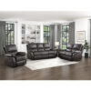 9368BRW-3 Double Reclining Sofa