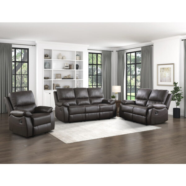 9368BRW-3 Double Reclining Sofa