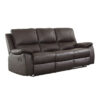 9368BRW-3 Double Reclining Sofa