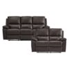 9368BRW Seating-Dawson Collection 2pc Set: Sofa, Love