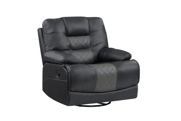 9388GRY Seating-Fabian Collection 2pc Set: Sofa, Love
