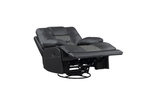 9388GRY Seating-Fabian Collection 2pc Set: Sofa, Love
