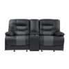 9388GRY Seating-Fabian Collection 2pc Set: Sofa, Love