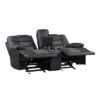 9388GRY Seating-Fabian Collection 2pc Set: Sofa, Love