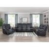 9388GRY-3 Double Reclining Sofa with C...