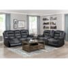 9388GRY-3 Double Reclining Sofa with C...
