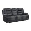 9388GRY-3 Double Reclining Sofa with C...
