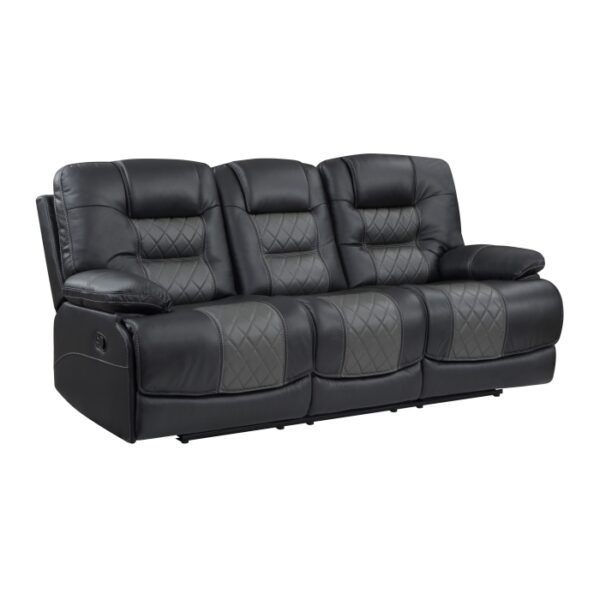 9388GRY-3 Double Reclining Sofa with C...
