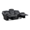 9388GRY-3 Double Reclining Sofa with C...