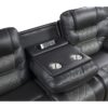 9388GRY-3 Double Reclining Sofa with C...