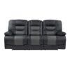 9388GRY Seating-Fabian Collection 2pc Set: Sofa, Love