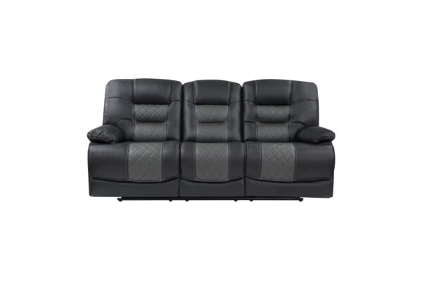 9388GRY Seating-Fabian Collection 2pc Set: Sofa, Love