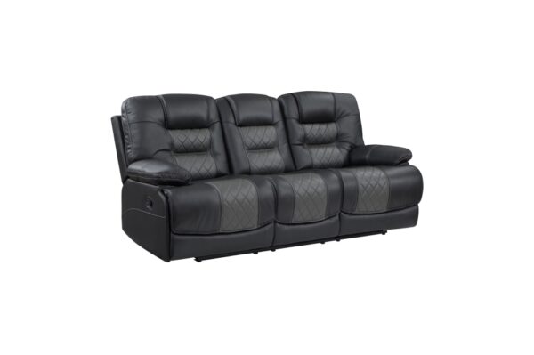 9388GRY Seating-Fabian Collection 2pc Set: Sofa, Love