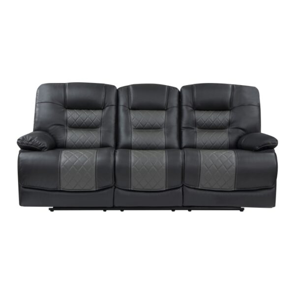 9388GRY-3 Double Reclining Sofa with C...
