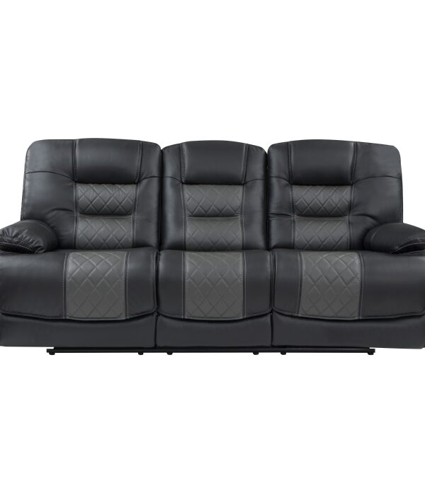 9388GRY-3 Double Reclining Sofa with C...