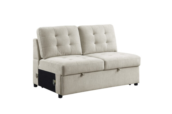 9401BEG Seating-Logansport Collection 4-Piece Sectional with Pull-...
