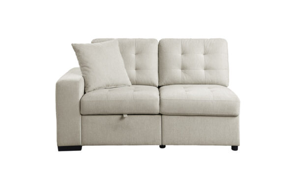 9401BEG Seating-Logansport Collection 4-Piece Sectional with Pull-...
