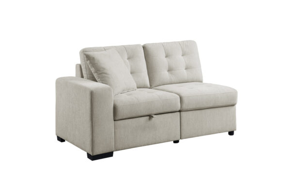 9401BEG Seating-Logansport Collection 4-Piece Sectional with Pull-...