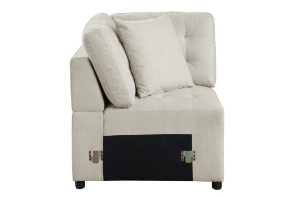 9401BEG Seating-Logansport Collection 4-Piece Sectional with Pull-...