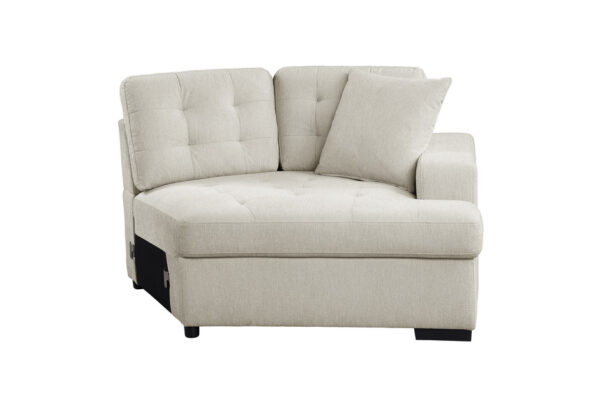 9401BEG Seating-Logansport Collection 4-Piece Sectional with Pull-...