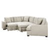 9401BEG Seating-Logansport Collection 4-Piece Sectional with Pull-...
