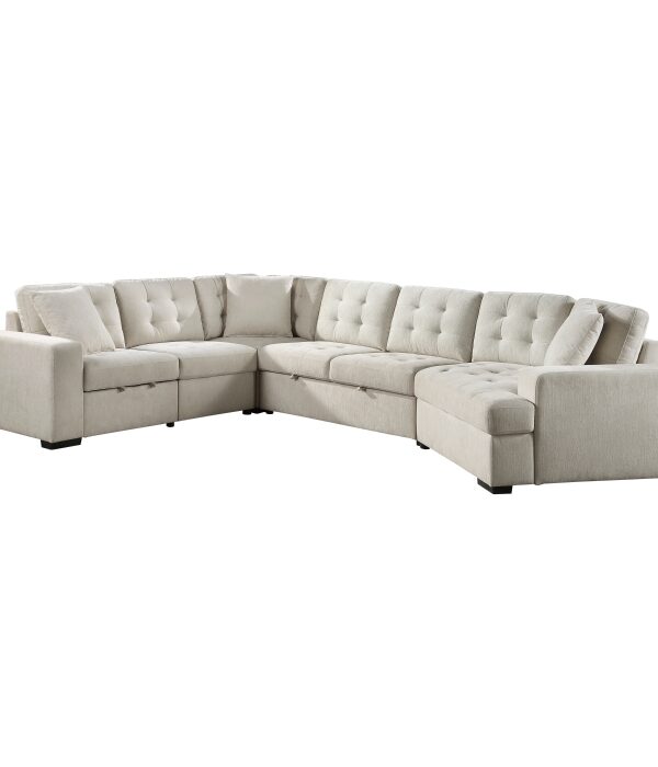 9401BEG*42LRU 4-Piece Sectional with Pull-...