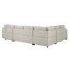 9401BEG Seating-Logansport Collection 4-Piece Sectional with Pull-...