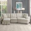 9401BEG Seating-Logansport Collection 4-Piece Sectional with Pull-...