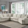 9401BEG Seating-Logansport Collection 4-Piece Sectional with Pull-...