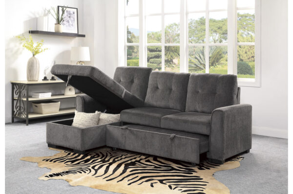 9402DGY Seating-Carolina Collection 2-Piece Reversible Sectional...
