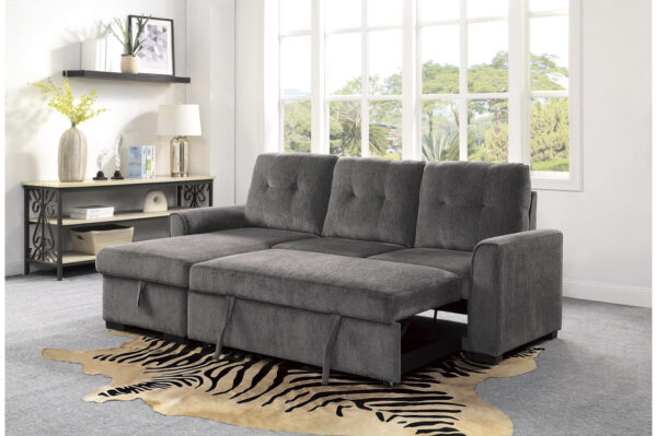 9402DGY Seating-Carolina Collection 2-Piece Reversible Sectional...