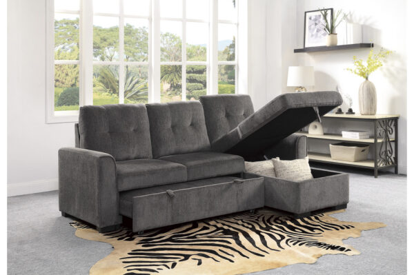 9402DGY Seating-Carolina Collection 2-Piece Reversible Sectional...