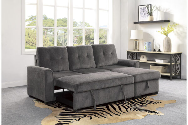 9402DGY Seating-Carolina Collection 2-Piece Reversible Sectional...