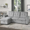 9402GRY Seating-Carolina Collection 2-Piece Reversible Sectional...