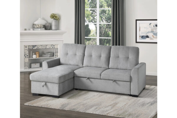 9402GRY Seating-Carolina Collection 2-Piece Reversible Sectional...