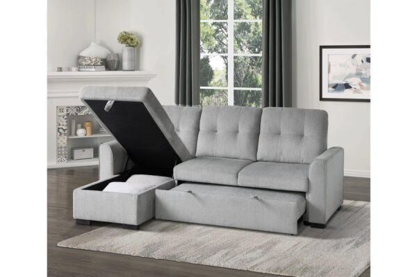 9402GRY Seating-Carolina Collection 2-Piece Reversible Sectional...