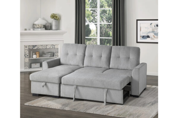 9402GRY Seating-Carolina Collection 2-Piece Reversible Sectional...