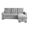 9402GRY Seating-Carolina Collection 2-Piece Reversible Sectional...