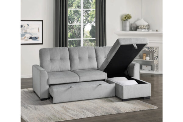 9402GRY Seating-Carolina Collection 2-Piece Reversible Sectional...
