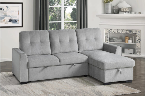 9402GRY Seating-Carolina Collection 2-Piece Reversible Sectional...