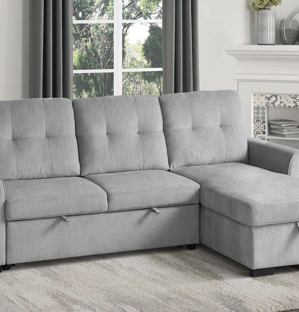 9402GRY Seating-Carolina Collection 2-Piece Reversible Sectional...