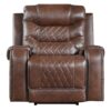 9405BR-PW Seating-Putnam Collection 2pc Set: Sofa, Love (Power)