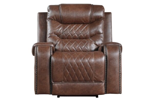 9405BR-PW Seating-Putnam Collection 2pc Set: Sofa, Love (Power)