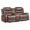 9405BR-PW Seating-Putnam Collection 2pc Set: Sofa, Love (Power)