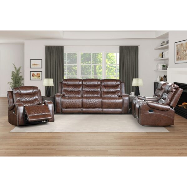 9405BR-3 Double Reclining Sofa with C...