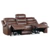 9405BR-PW Seating-Putnam Collection 2pc Set: Sofa, Love (Power)