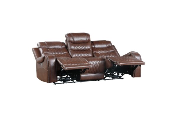 9405BR-PW Seating-Putnam Collection 2pc Set: Sofa, Love (Power)