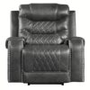 9405GY-PW Seating-Putnam Collection 2pc Set: Sofa, Love (Power)