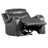 9405GY-PW Seating-Putnam Collection 2pc Set: Sofa, Love (Power)