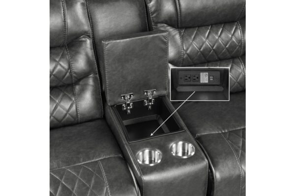 9405GY Seating-Putnam Collection 2pc Set: Sofa, Love